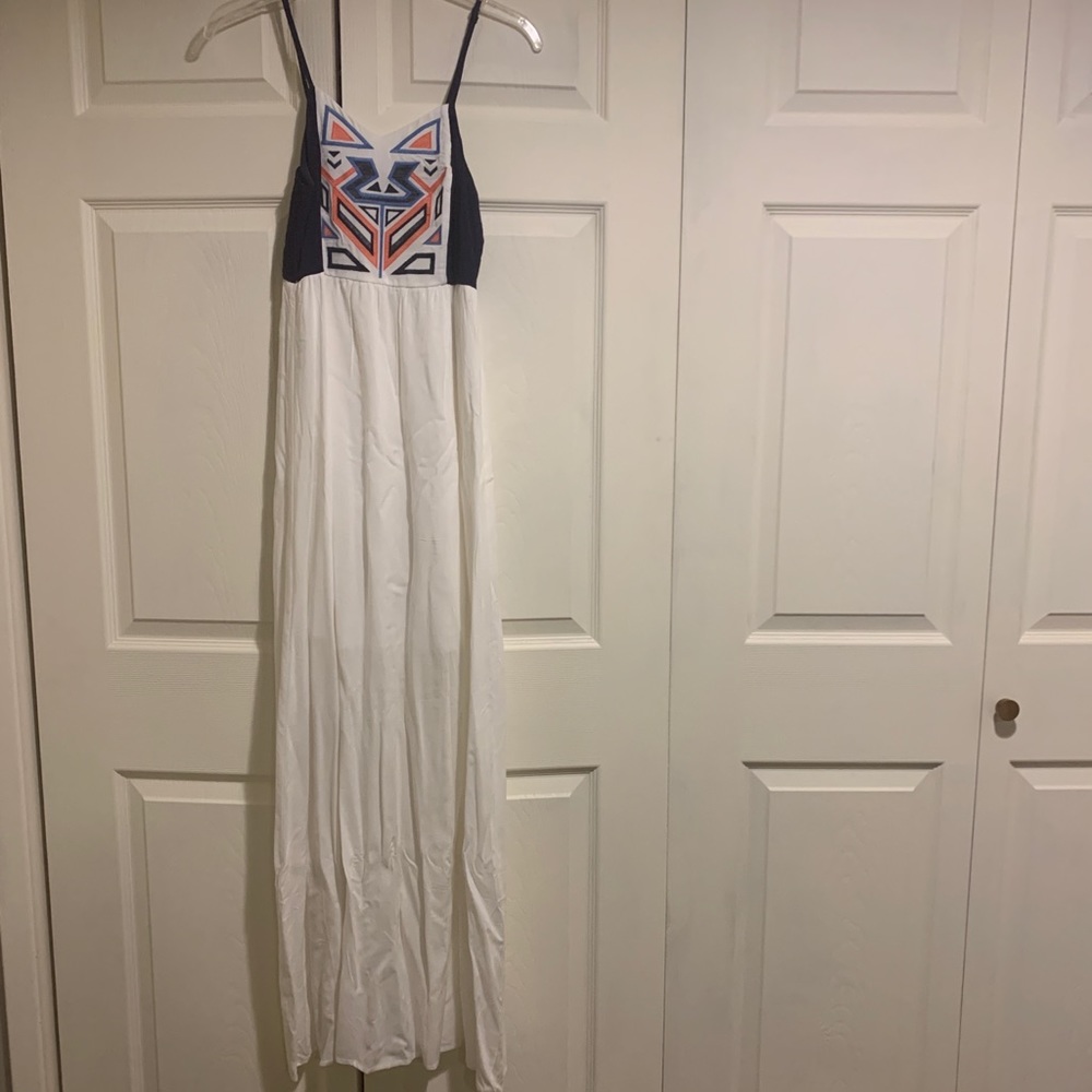 Flying Tomato White Boho Maxi Dress